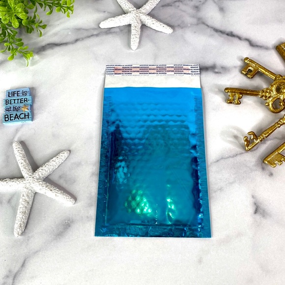 25 4X8 Quick Teal Bubble Mailers CLEARANCE - Picture 2 of 3